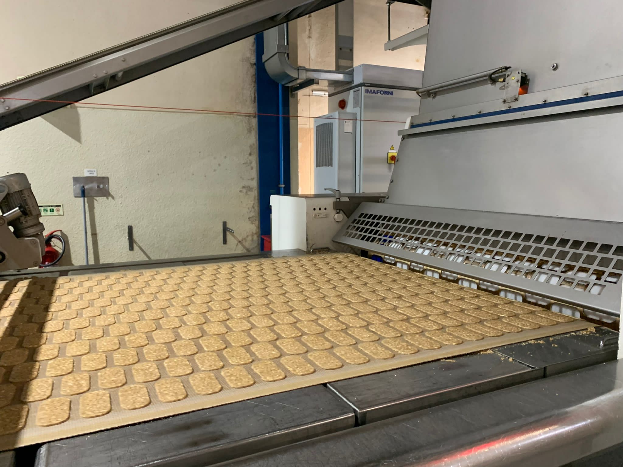 As bolachas no processo de produção