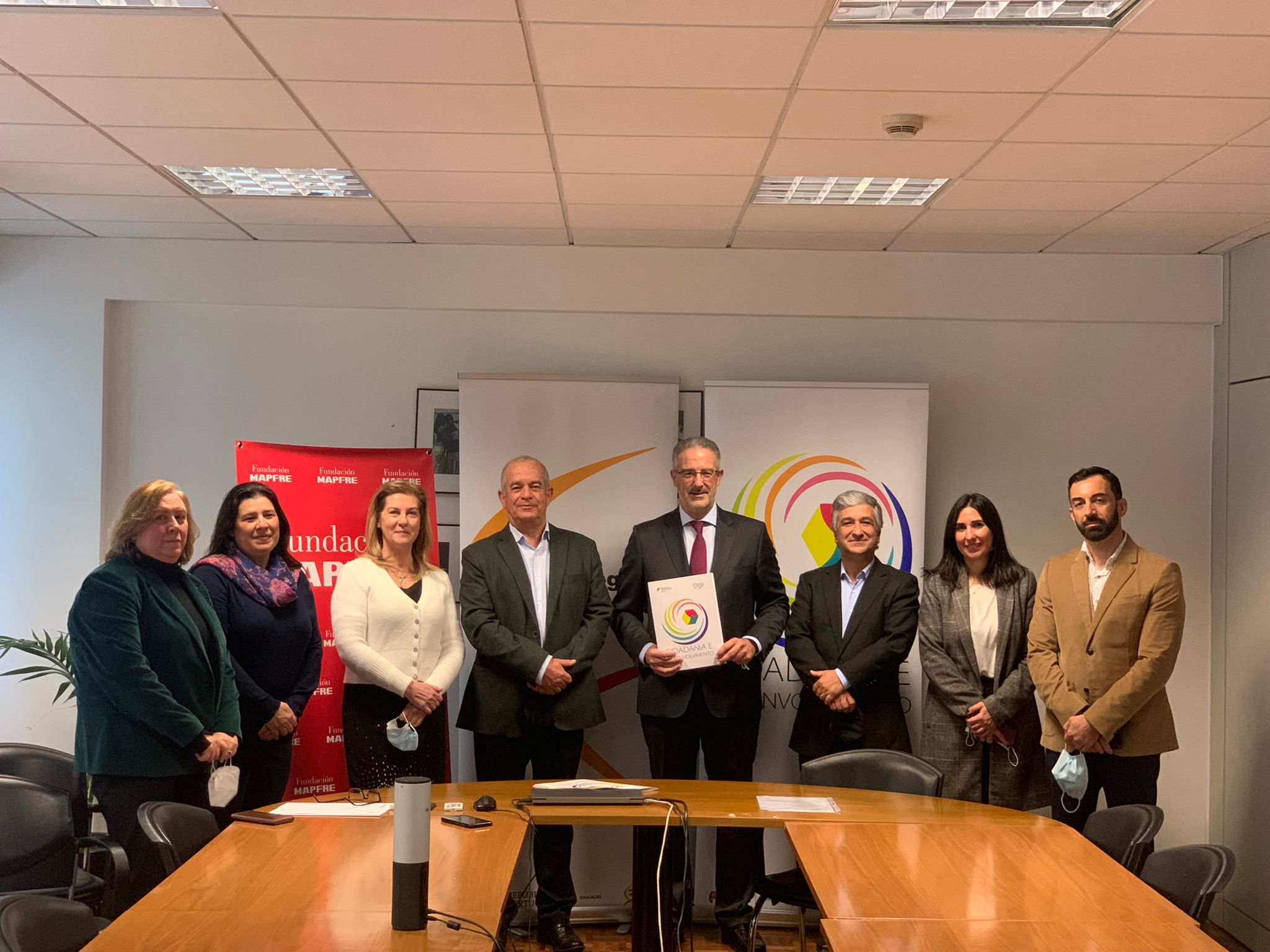 Teresa André (DGE), Ana Ricardo (DGE), Helena Gil (DGE), José Victor Pedroso (DGE), Luis Anula (MAPFRE), José Sousa (DGE), Sandra Mendes (MAPFRE), João Gama (MAPFRE)