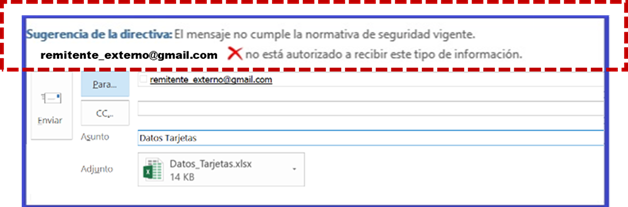 advertencia outlook