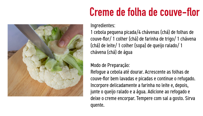 Creme de Folha de Couve-Flor